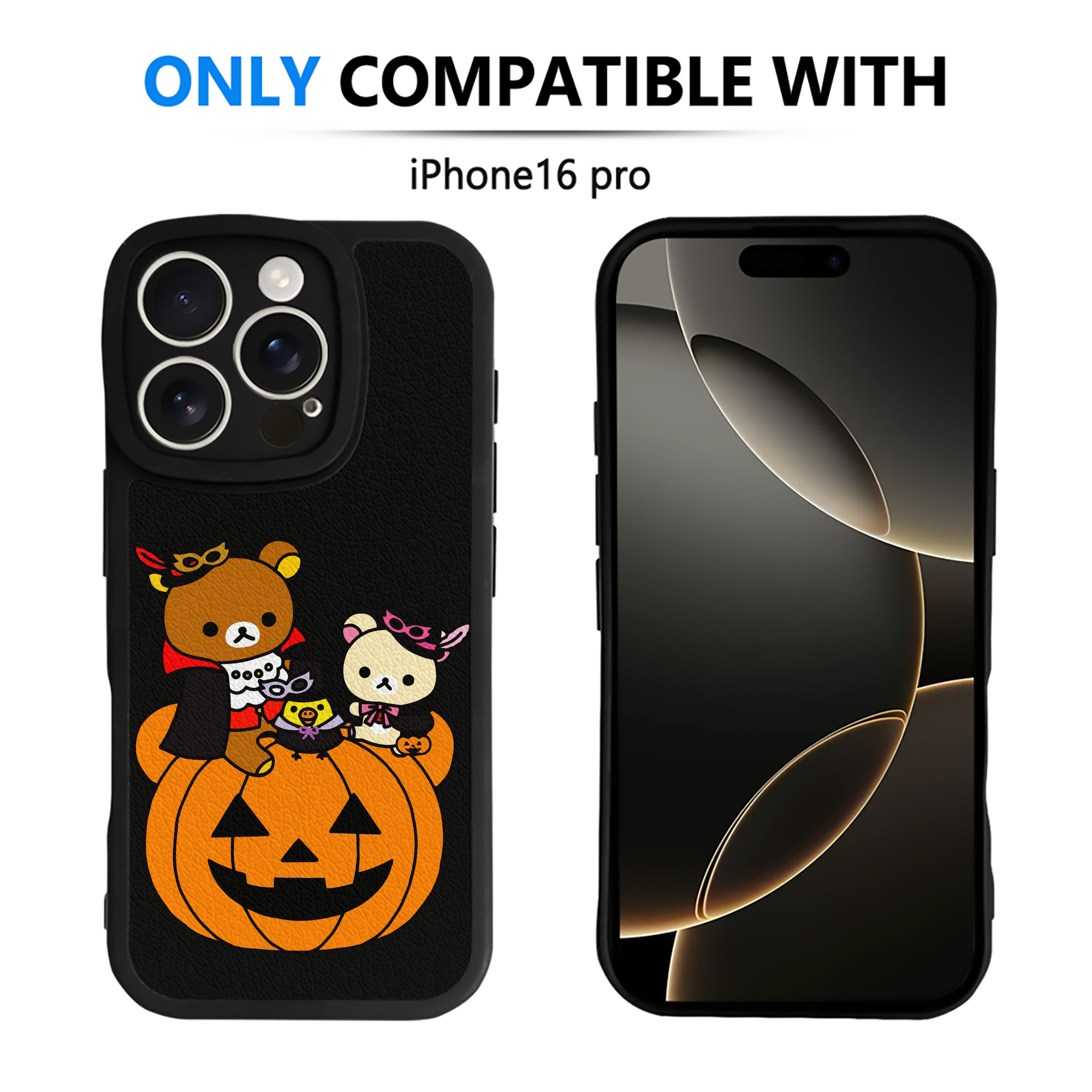 （画像用） リラックマ リラックマ キイロイトリ Rilakkuma Korilakkuma Kiiroitori 【iPhone 16シリーズ対応】シリコンスマホケース（レザー調） 材質：シリコン